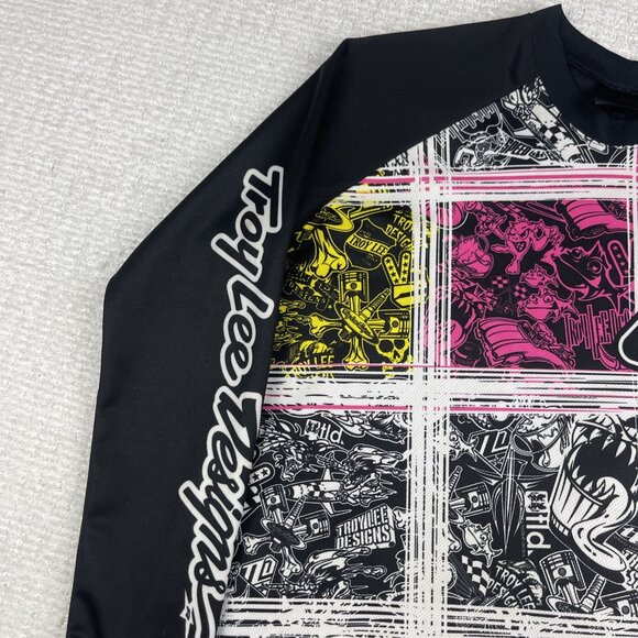 VTG Y2K Rare Troy Lee Designs AOP Graphic Print Jersey Dirt Bike Motocross Read* - Picture 3 of 16
